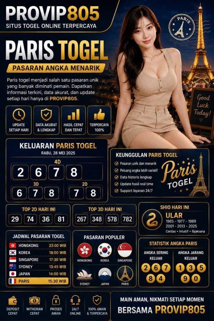 Paris Togel PROVIP805 Pasaran Angka Menarik